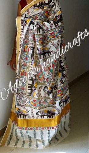 hand painted sarees