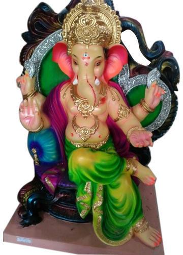 15 Inch POP Colored Ganesha Statue