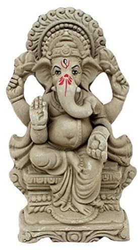 18 Inch Clay Colored Ganesha Statue