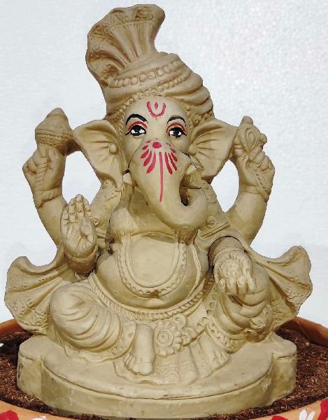3 Feet Clay Colored Ganesha Statue