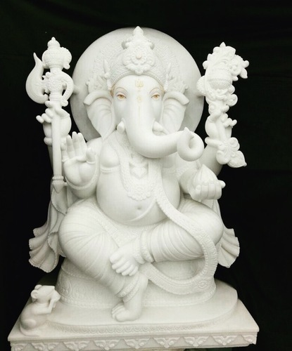 3 Feet POP Ganesha Statue, for Home Decor, Color : White