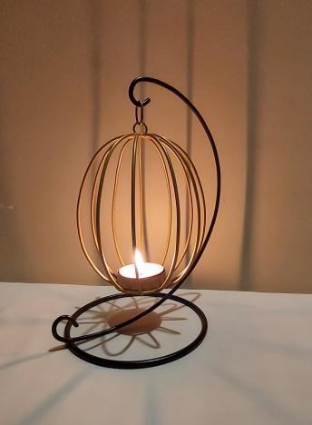 Kharbuja Shaped Tea Light Holder, for Home Decoration, Feature : Perfect Finish