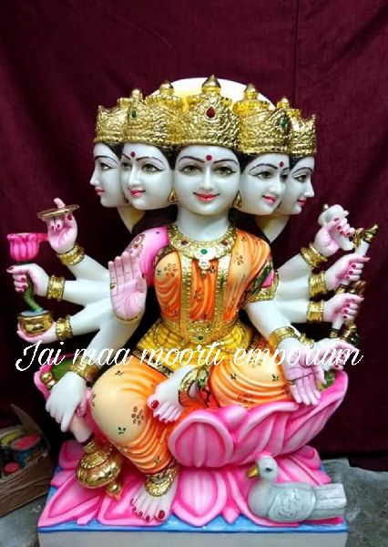 Marble Panchmukhi Gayatri maa Statue, Feature : Fine Finishing