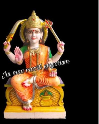  Painted Marble Santoshi Mata Statue, Color : White