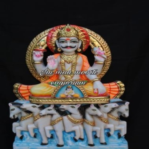 Marble Surya Bhagwan Statue, Pattern : Printed