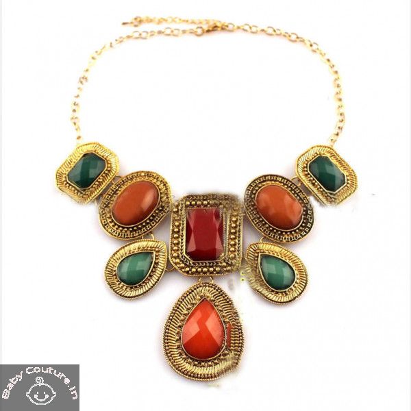 Faux Gemstone Necklace, Style : Vintage