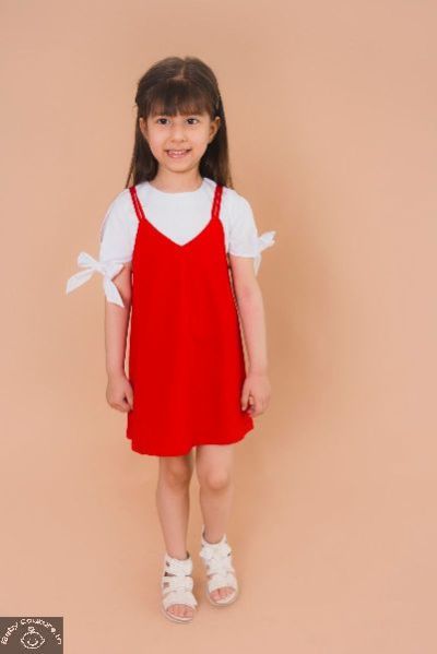 Girls Dress With Knot Sleeves