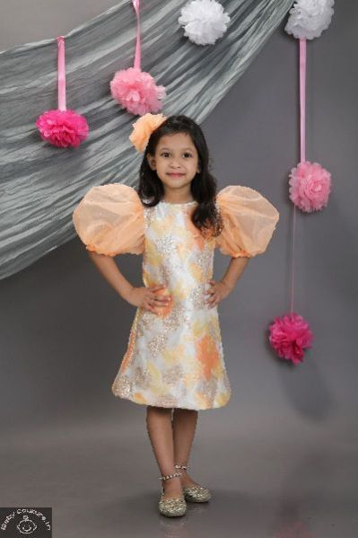 Puff Sleeves Girls Dress