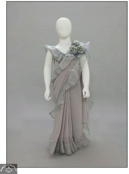 Organza Smoky Grey Georgette Drape