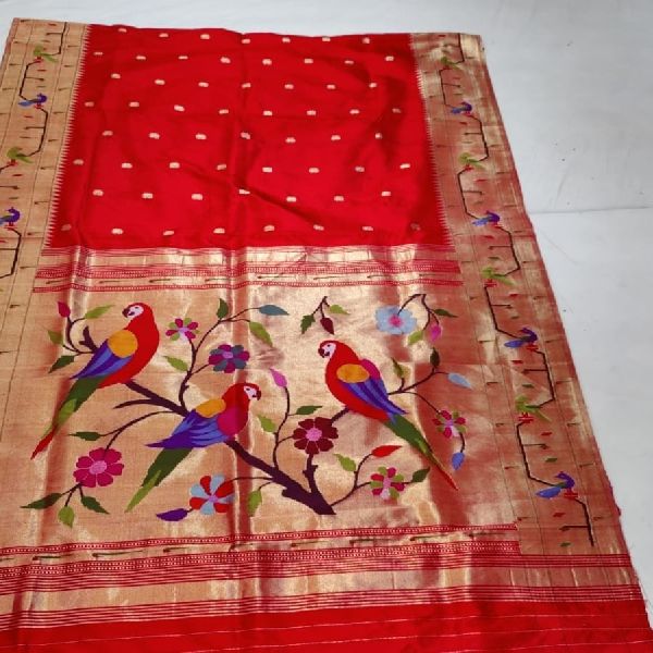 Paithani sarees, for Dry Cleaning, Width : 7 Meter