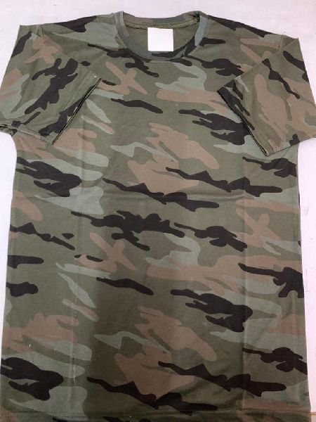 Polyester/Cotton Camouflage T-shirt, Gender : Unisex