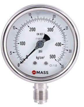 Pressure Gauge, Connection : Bottom Connection