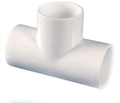 Polished PVC White Tee, for Pipe Fitting, Size : Standard