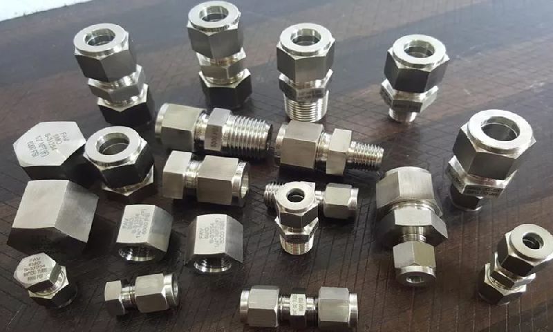 Stainless Steel Double Ferrule Fittings, Size : 1/16”OD to 2”OD, 2mm OD to 50mm OD