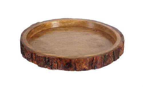 Wooden Round Serving Tray