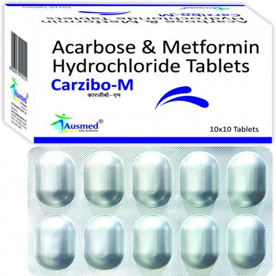 Acarbose and Metformin Hydrochloride Tablets, Packaging Type : Strip