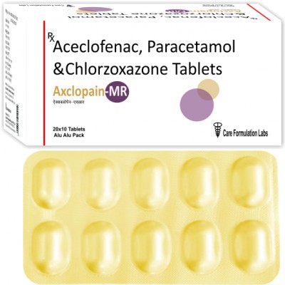 Aceclofenac Paracetamol and Chlorzoxazone Tablets, Packaging Type : Strip