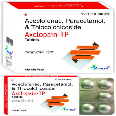 Aceclofenac Paracetamol and Thiocolchicoside Tablets, Packaging Type : Alu-Alu Pack