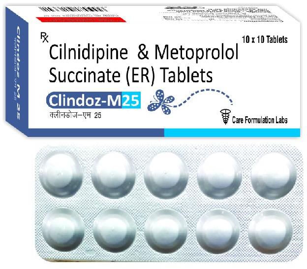 Cilnidipine and Metoprolol Succinate Tablets, Packaging Type : Strip