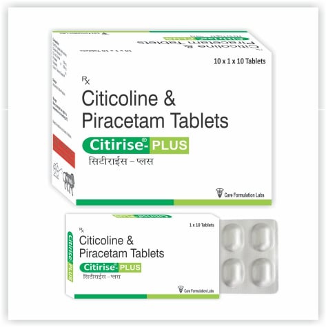 Citicoline and Piracetam Tablets, Packaging Type : Strip
