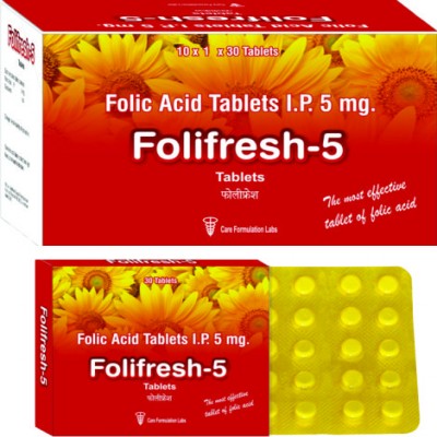 Folic Acid Tablets, Packaging Type : Strip