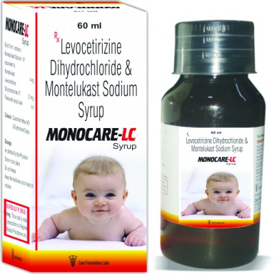 Levocetirizine Dihydrochloride and Montelukast Sodium Syrup, Packaging Size : 60 ml