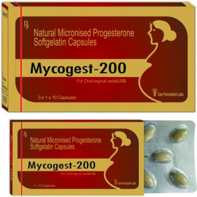 Natural micronised progesterone softgel capsules, Packaging Type : Strip