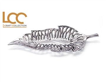 LC-702 Leaf Serving Tray, Color : Silver
