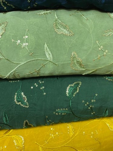 Organza Embroidered Fabric