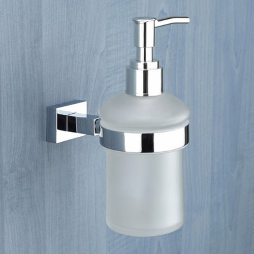 Round Manual Metal Soap Dispenser, for Home, Hotel