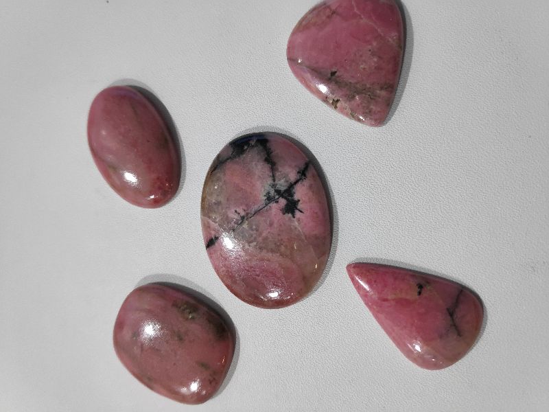 Natural Rhodonite Cabochon Gemstone [pink]