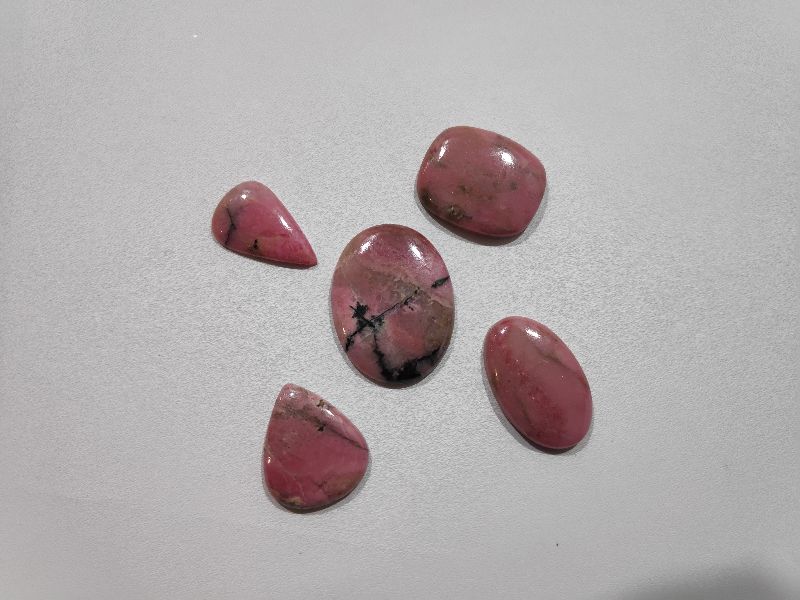 Natural Rhodonite Cabochon Gemstone [pink]