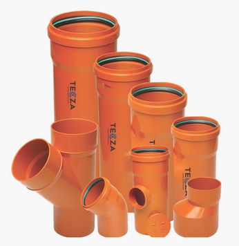 Round UPVC Drainage Piping System, for Construction, Color : Brown