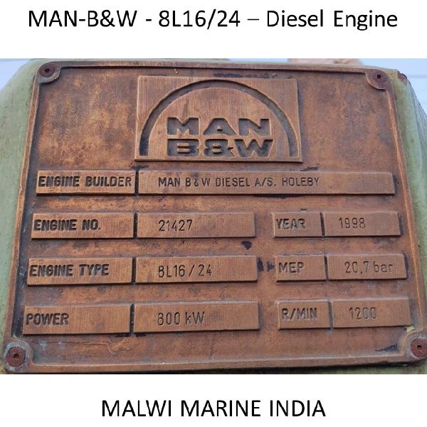 MAN-B&amp;amp;W - 8L16/24 - Diesel Engine Complete