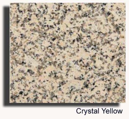 Rectangular crystal yellow granite, for Kitchen, Office, Size : 3x12 feet