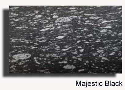 Polished Plain Majestic Black Granite, Size : 3x12 Feet