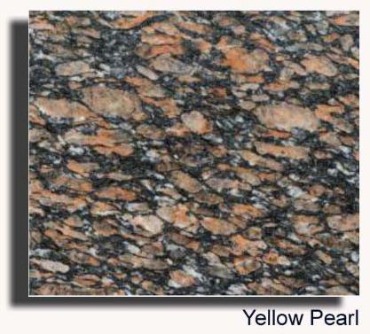 Polished Doted Yellow Pearl Granite, Size : 3x12 feet