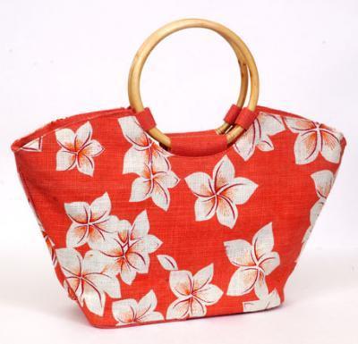 DYED AND PRINTED JUTE BEACH BAG  .