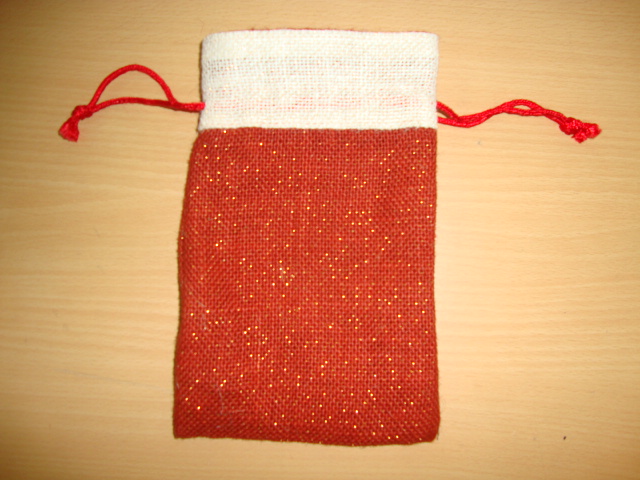 DYED JUTE POUCH BAG WITH DYED DRAWSTRING
