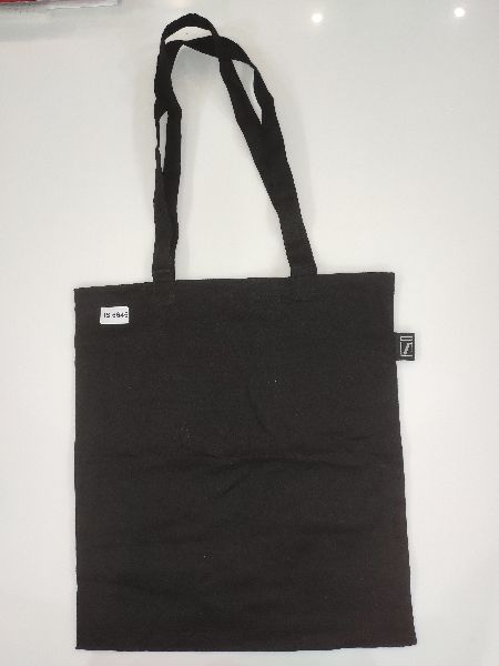 FULLY BLACK DYED COTTON BAG, for Office, School, Size : Multisizes