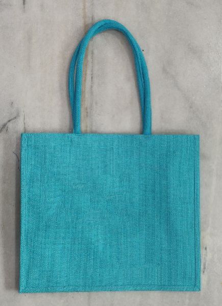 FULLY DYED LIGHT BLUE JUTE BAG