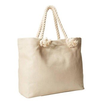 LARGE NATURAL COTTON BEACH BAG, for College, Office, School, Feature : Attractive Designs, Good Quality