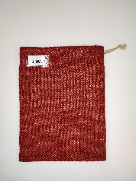 RED DYED JUTE POUCH  .