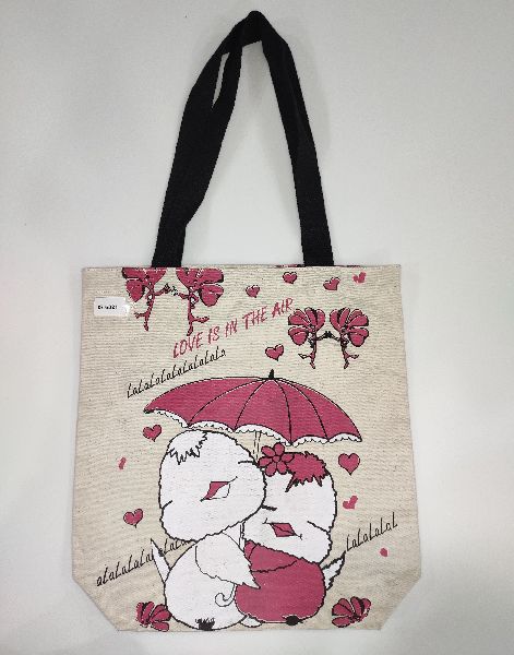 THREE COLOUR PRINTED COTTON BAG, for College, Office, Size : Multisizes