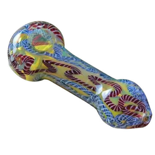 Polished Printed Colorful Glass Smoking Pipes, Size : 3 Inch