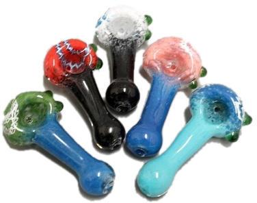 Polished Plain Rainbow Glass Smoking Pipes, Size : 3 Inch