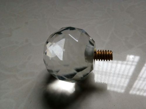 Polished Round Glass Knob, for Door Use, Drawer Use, Pattern : Plain