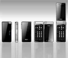 Double Flip Phone, Feature : Full Touch screen, FM Player, 1000mAh Battery
