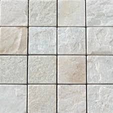 Square White Quartzite Mosaic Tiles, for Floor Covering, Feature : Easily Washable, Extra Strong