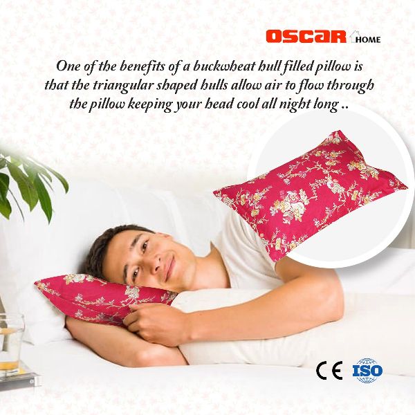 Rectangle Pure Cotton Buckwheat Pillow, for Massage, Meditation, Size : Standard